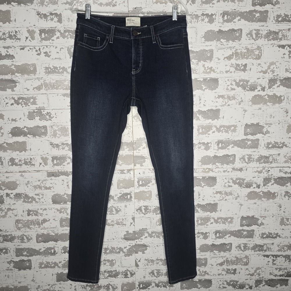 BKE Gabby Jeans Womens 27R Dark Blue Wash‎ Stretch Denim Skinny Shaping Fit Long